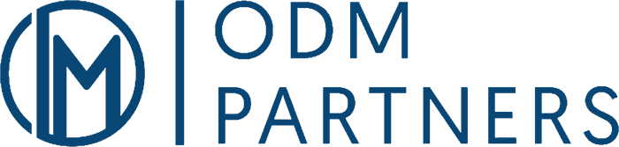 Stylized logo with blue background