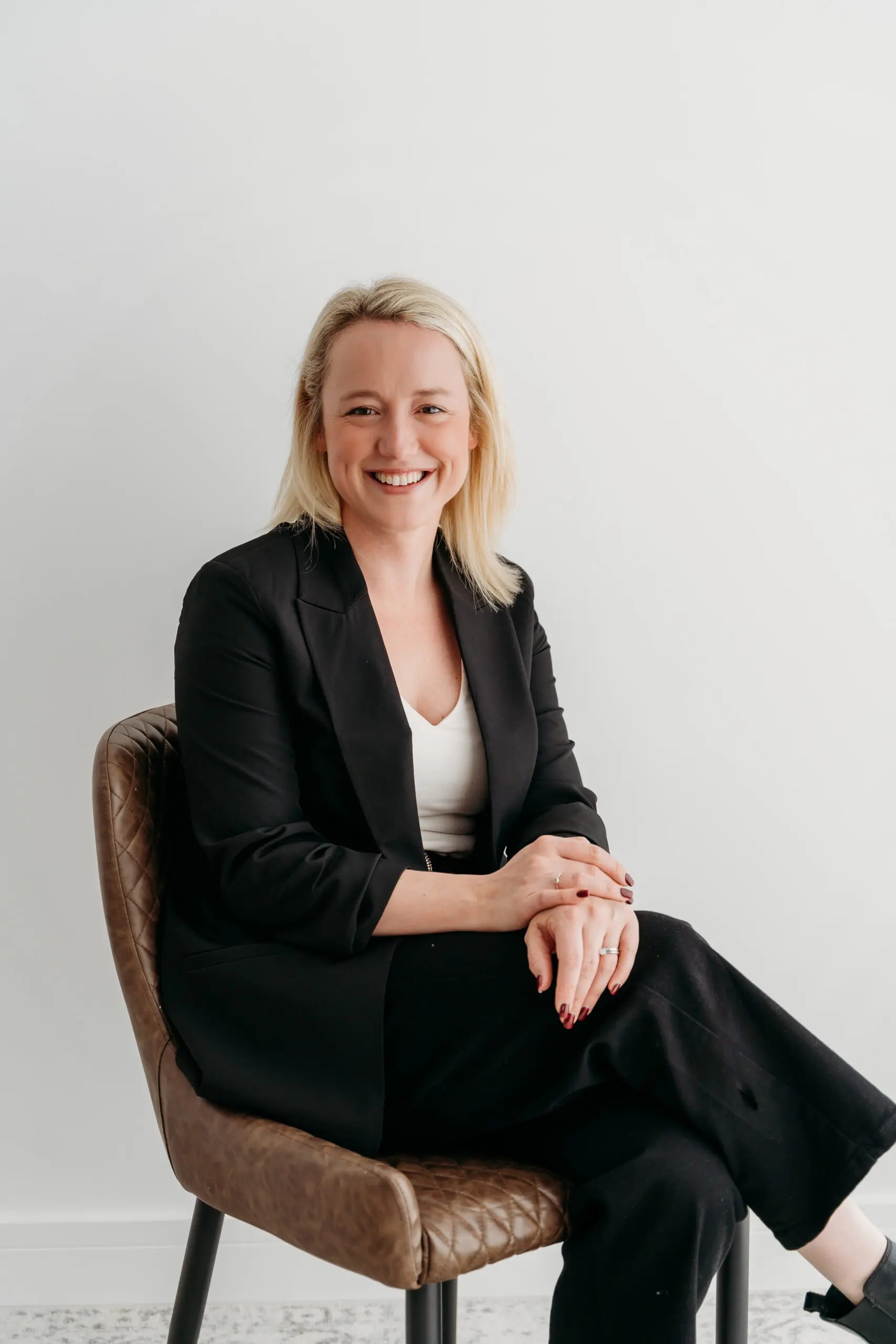 Smiling woman in professional attire