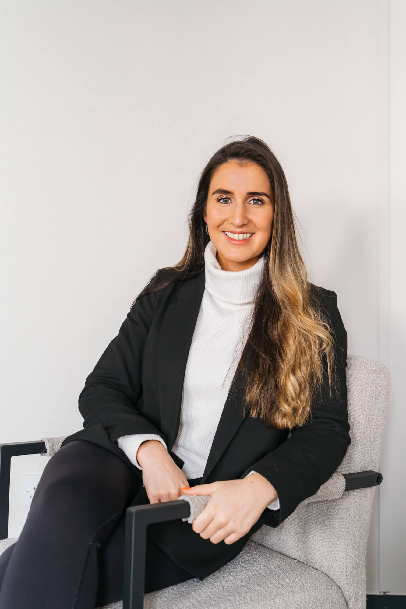 Smiling woman in professional attire
